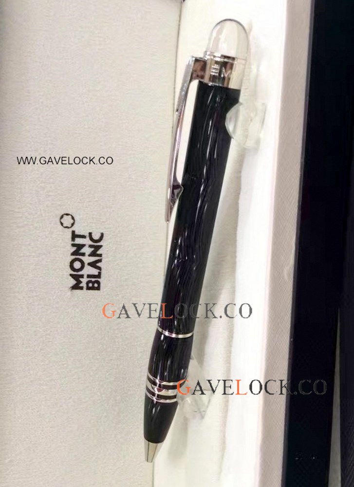 Copy Montblanc Starwalker Ballpoint Pen Review / Black & Silver for sale